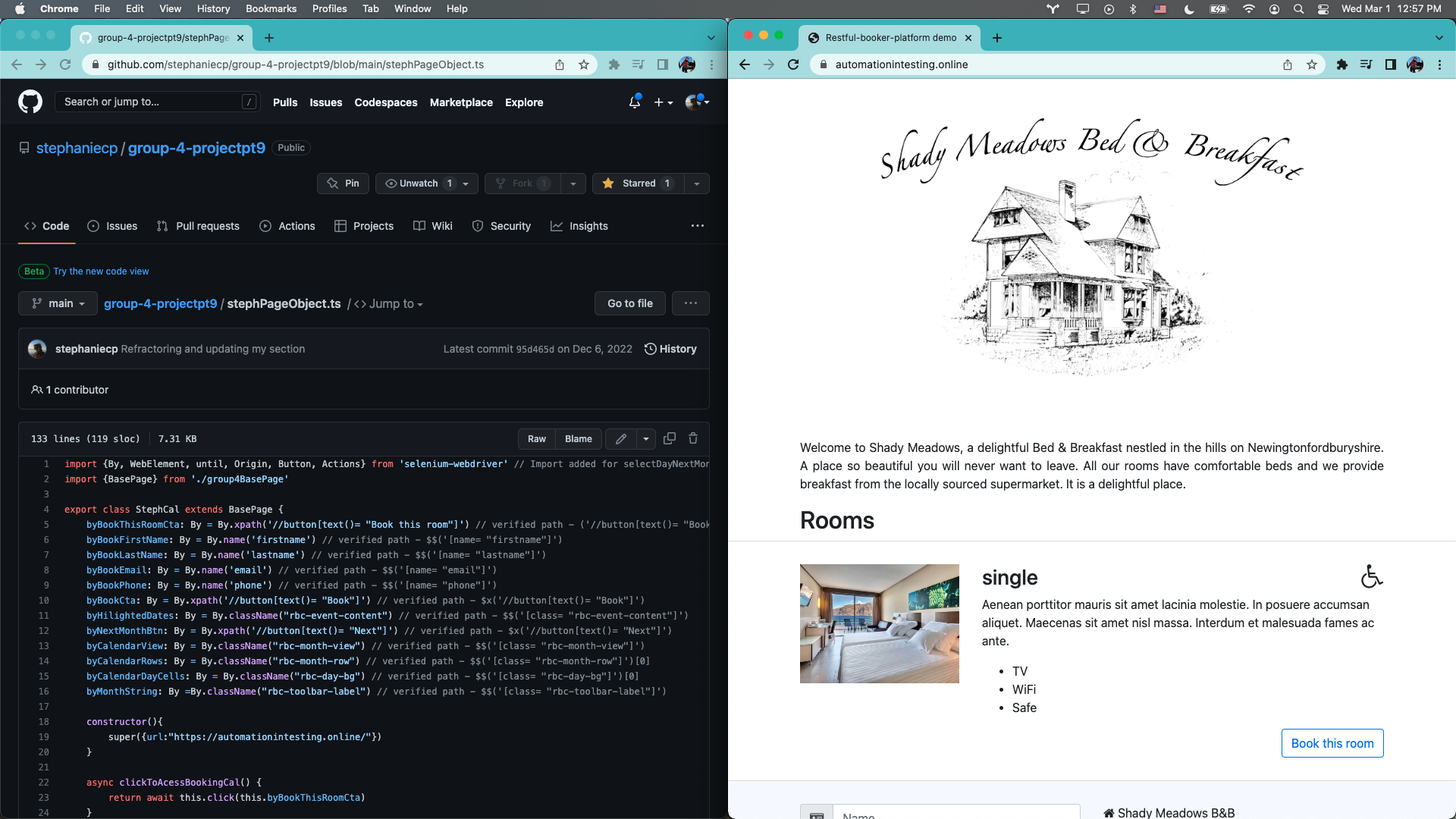 Automated tests - group project